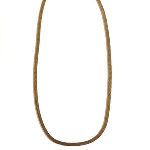Gold Herringbone Necklace / Chain (Vintage)